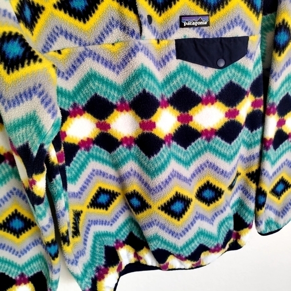 PATAGONIA Synchilla SNAP-T Fleece PULLOVER Aztec TIMBER TWIST Chevron sz M - Picture 5 of 6